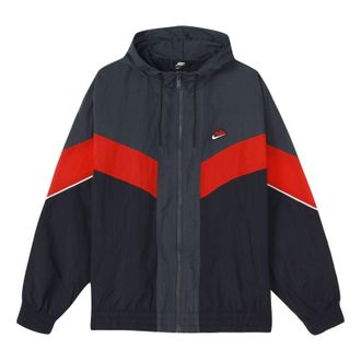 Nike Woven Contrasting Colors Athleisure Casual Sports Hooded Jacket Gray DC0502-070