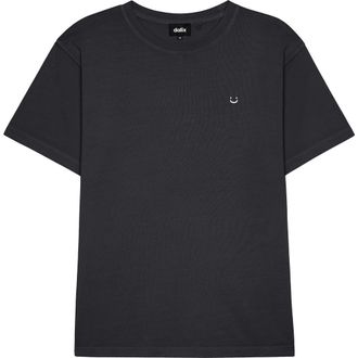 Dalix Mens Lil Smile Midweight Garment Dye Tee in Black at Nordstrom, Size Xxx-Large