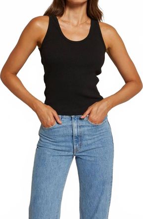 perfectwhitetee Debbie Tank Top In True Black