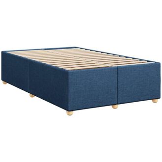 vidaXL Estructura De Cama Sin Colch&oacute;n Tela Azul 120x190 Cm Vidaxl