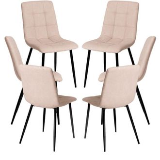 Regalos Miguel Regalos Miguel - Packs Sillas Comedor - Pack 6 Sillas Stuhl Polipiel - Beige