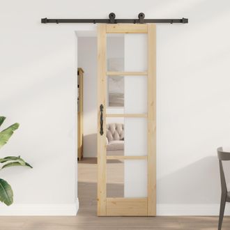 Berkfield Home Sliding Door with Hardware Set ORKDAL 61x198.5 cm in Beige