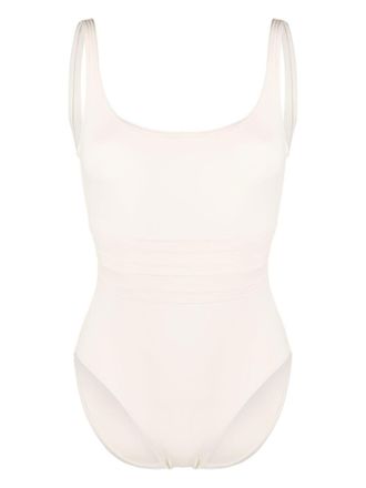 Eres panelled-waist swimsuit - White