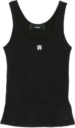 Amiri Logo-embroidered Scoop-neck Tank Top