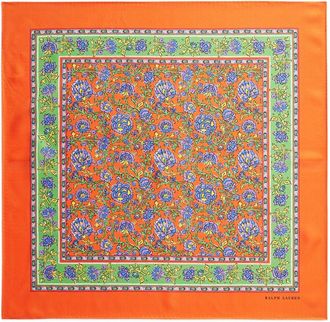 Polo Ralph Lauren silk scarf - men - Mulberry Silk - One Size - Orange