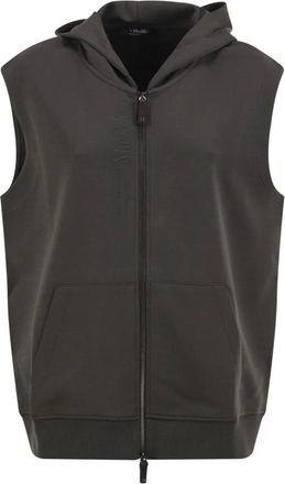 Max Mara Smmballo Gilet met capuchon - Dames - Jassen - Grijs - Maat: XS Katoen