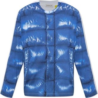 Moncler Puffer Effect Long Sleeve T-Shirt - Heren - Longsleeves - Blauw - XL - Tops