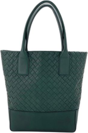 Bottega Veneta Green Intrecciato Tote Bag (Pre-Owned)