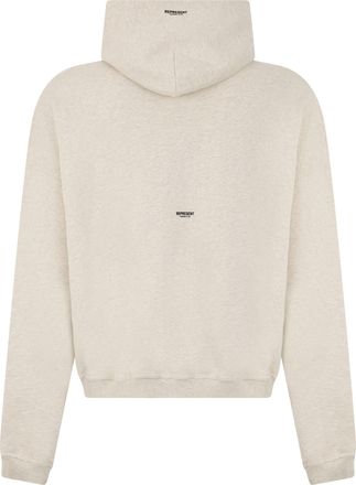 Represent Mens Hoodie Cream Marl Cotton Jumpers Sweater