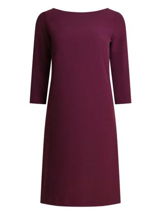 Semper three-quarter sleeve boat-neck midi dress - Red