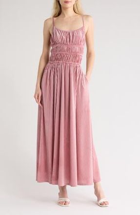 Wishlist Floral Tiered Velour Dress in Mauve at Nordstrom Rack, Size Medium