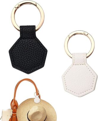 OEM 2 Pinzas Magn&eacute;ticas Para Sombreros, Ideales Para Viajes Pinzas De Cuero Para Colgar Sombreros En Bolsos Y Bolsas De Mano (negro, Blanco)