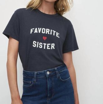 Favorite Daughter The Favorite Sister Tee In Navy