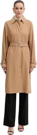 Karl Lagerfeld Trench de sastrer&iacute;a con pliegues - Coats - Mujer - Beige - S