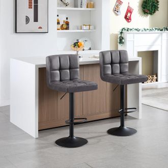Woltu Woltu Juego De 2 Taburete De Bar Taburete De Altura Ajustable 93-114 Cm Taburete Sint&eacute;tico Silla De Cocina Tasburete Alto Para Cocina Bar Comedor Antr