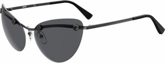 Moschino Ladies Black Cat Eye Sunglasses MOS082/S 0V81IR