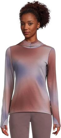 Mountain Hardwear Butter Uptm Long Sleeve Hoody Womens Clothing Avid Ombre Print : SM, Elastane/Polyester