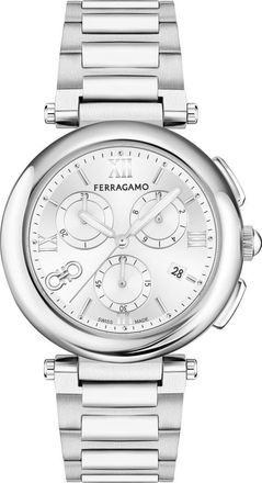 Ferragamo Legacy Chronograph Bracelet Watch, 40mm in Stainless Steel at Nordstrom Rack