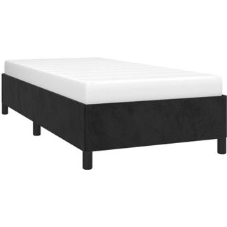 vidaXL Bed Frame without Mattress Black 90x190 cm Single Single Velvet vidaXL