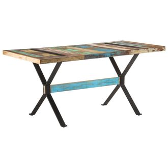 vidaXL Vidaxl - Mesa De Comedor De Madera Maciza Reciclada 160x80x76 Cm