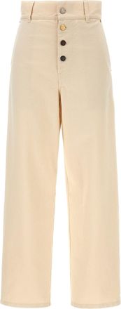 Moschino Beige Cotton Casual Womens Pants