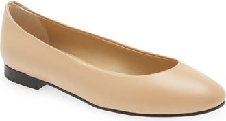 andrea carrano Baby Ballet Flat in Camel Leather at Nordstrom, Size 36.5