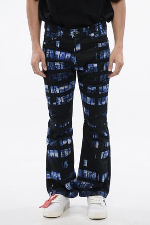 Off-white Printed Jeans WINDOWS Flare Fit Off-White