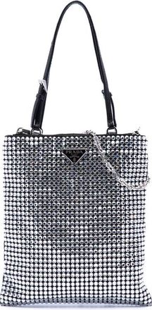 Prada Pre-owned Prada Satin Crystal Embellished Chain Flat Tote Ladies 0I73P1BGIT8KNRO0