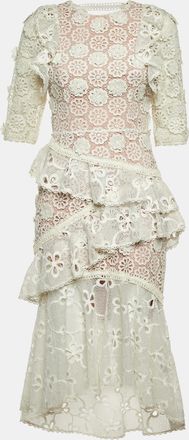 Alexis Alexis White Lace Mikaela Midi Dress