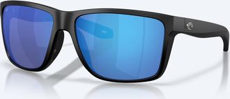 Costa Unisex Broadbill Ii Xl Polarized Sunglasses In Matte Black/blue Mirror
