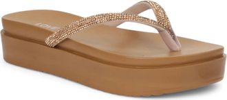 Love Rio Womens Copacabana Seaside Bling Sandals In Khaki