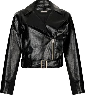 Liu Jo Giacca biker con cintura - Nero