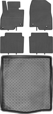 OEM Juego De Alfombrillas De Goma Para Coche Y Alfombrilla Para Maletero Para Mazda 6 Iii Sed&aacute;n (2019)