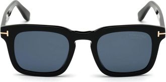 Tom Ford Vierkante zonnebril - Heren - Zonnebrillen - Zwart - 50 MM - Accessoires