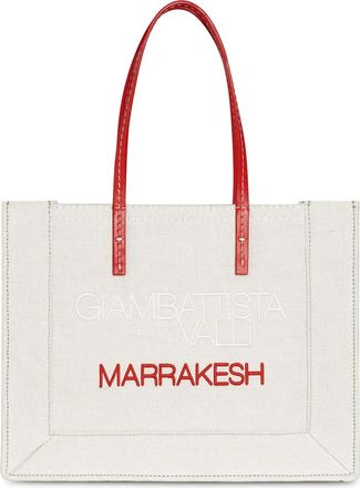 Giambattista Valli Borsa tote in tela - Bianco