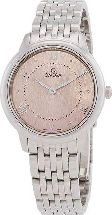 Omega De Ville Quartz Rose Silvery Dial Ladies Watch 434.10.30.60.02.001
