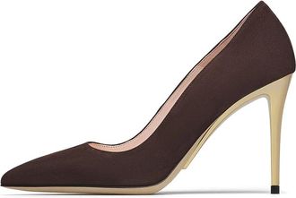 Loriblu Td M Pump - Dames - Pumps - Bruin - 38 EU - Leer - Schoenen