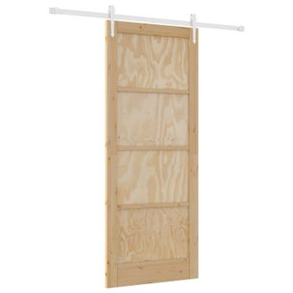 vidaXL Puerta Corredera Orkdal Natural Y Blanco 86 X 211 Cm Vidaxl