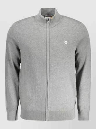 Timberland cotton ribbed full-zip cardigan