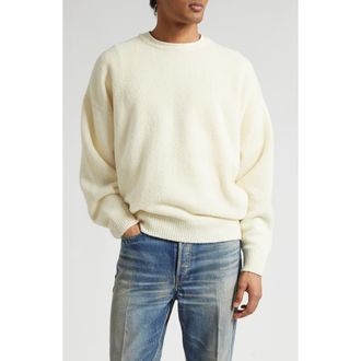 Fear of God Edge Knit Crewneck Sweater in Bone Bone at Nordstrom, Size X-Large