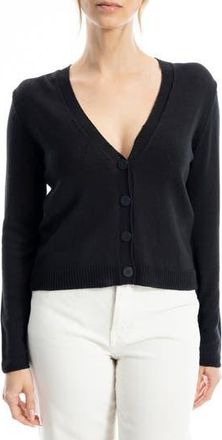 Max Studio V-Neck Cardigan in Black at Nordstrom Rack, Size X-Small