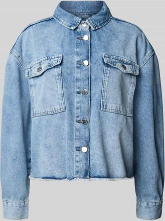 Only Boxy Fit Jeansjacke aus reiner Baumwolle Modell MARINA in Hellblau, Gr&ouml;&szlig;e L