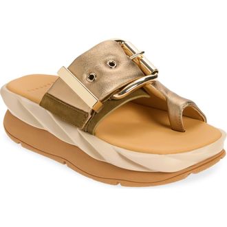 4CCCCees Mellow Glow Platform Sandal in Brass at Nordstrom, Size 6.5Us
