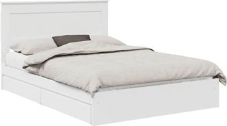 vidaXL Storage Bed with Headboard White 150 x 200 cm Engineered Wood vidaXL