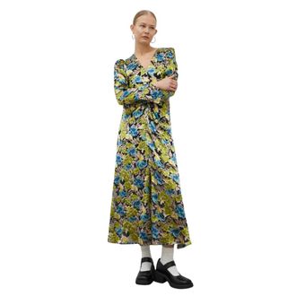 Gestuz Floria Lange Mouwen Maxi Jurk - Dames - Maxi kleedjes - Groen - S - Kleedjes