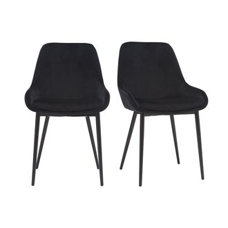 Miliboo Sillas En Tejido Negro (lote De 2) Holo