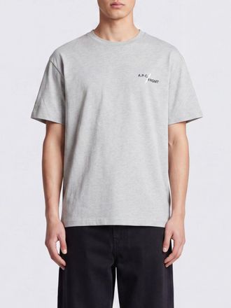 A.P.C. A. P.C. T-shirt in cotone con logo a contrasto e spalle scese
