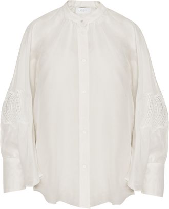 Beatrice .B White 4351 Bar36 Lace Blouse