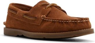Sperry Top-Sider Authentic Original 2-Eye Ripple Boat Shoe in Dark Brown at Nordstrom, Size 10.5