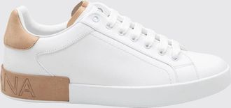 Dolce & Gabbana Sneakers Portofino bicolore in pelle di vitello con logo